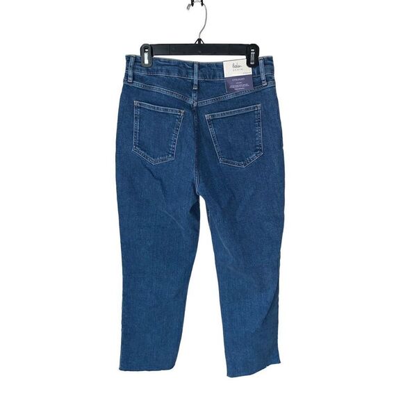 Boden Denim Straight Leg High Rise Jeans in color Indigo - Picture 4 of 12